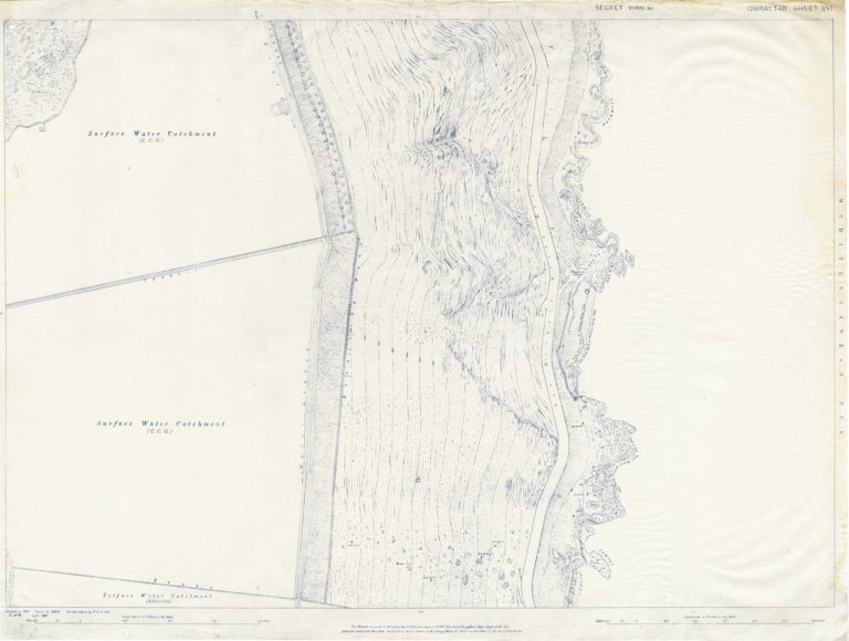 Map 10 OS Sheet 16 Water Catchment 1930 The Gibraltar Garrison Library